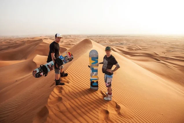 Sandboarding in the Moroccan Desert